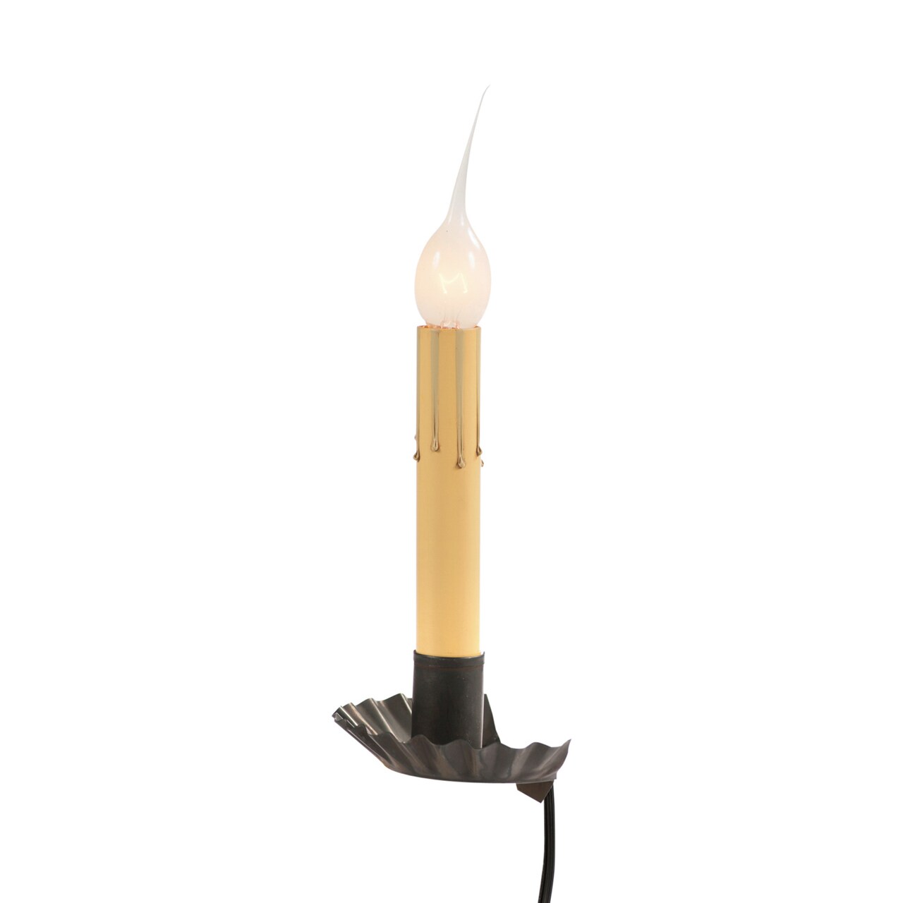 Crimped Window Sill Light 6in Kettle Black Metal Accent Lamp E12 Indoor